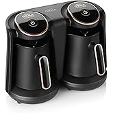 Arzum OK006 OKKA Minio Duo Turkish Coffee Machine, 8 Cups Capacity, Anti-Overflow, 800-960W, Copper