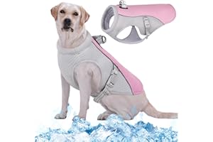 Kuoser Kühlweste für Hunde, Hundekühlungsmantel für heiße Sommertage, Atmungsaktive & Reflektierende Sicherheitsweste für Klein Mittel Hunde, Kühljacke für Aktivitäten Draußen Wandern Training