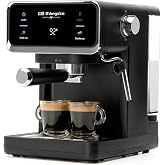 Orbegozo Espresso Coffee Maker EX 5300, 20 Bars, 950W, Stainless Steel | Touch Panel, 1L Reservoir, Steamer Steamer, for Grou