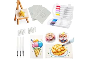 Bukbas Magic Puffy Paint, 3D Foam Texture Painting Set for Children, Magic Texture Painting, DIY Creative Set with 12 Colours Markers, DIY Texture Painting Set for Creative Drawing