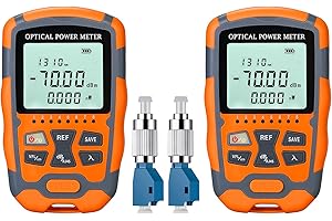 Duogalia - Fiber Optic Tester-Portable Fiber Power Meter FC/SC/ST Standard Interface, Built-in 30mW Visual Fault Locator (OPM&VFL) Network Cable Tester with 1psc FC to LC Adapter (2 Set)