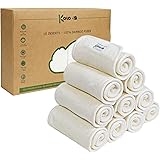 KOLO – Set di 10 inserti assorbenti – 4 strati, Bambù 100% lavabili e riutilizzabili. Kit di alta qualità, fodere adatte a tu