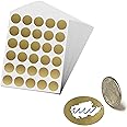 600 Pieces - 2.5 cm Scratch Off Stickers, Scratch Reveal Card Labels - Round Gold