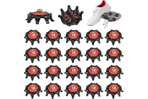 HOAAIGO 20 Stück Golf Schuh Spikes Ersatz, Golf Spikes Stollen, Golf Shoe Spikes, Anti Rutsch Cricket Spikes, Golfschuh Spikes Schraub Trainingsteile für Golfliebhaber im Freien, Leicht zu Ersetzende