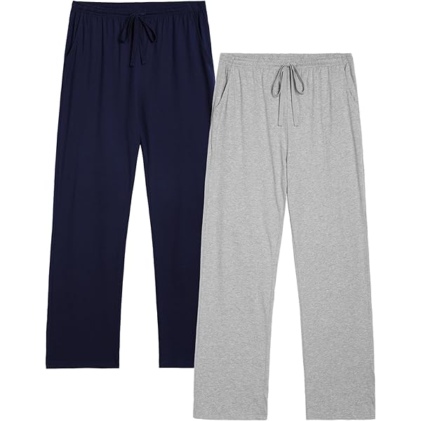 PrinStory Heren Pyjama Bodems Gebreide Pyjama Broek Loungebroek Vrijetijdsbroek