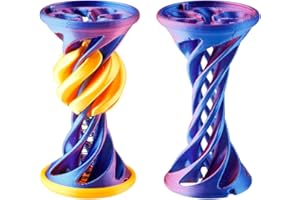 Lotsdonxia 3D Printed Spiral Ball Fidget Toy – Cool Office Decoration Mind-Bending Desktop Sculpture, Stress Relief Toy for Work or Study (Blue+Purple)