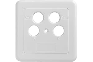 Axing SZU 2-12 Steckdosen-Abdeckung Data, SAT, Fernseher für BSD 960 (2-teilig) weiß