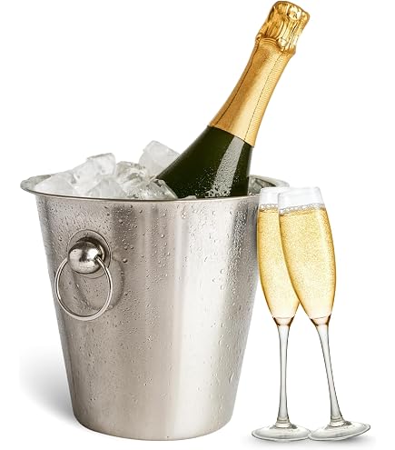 Compra Champañera neo 22 x 20 cm acero inoxidable mate cubo para bebidas kitchen & go color acero mate perfecto para mantener fría la bebida en