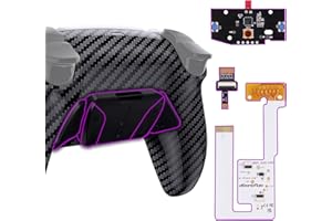 eXtremeRate Programable RISE4 V3 Remap Kit para ps5 Modelo BDM-030/040/050 Actualización Board & Carcasa Trasera & 4 Palancas Botones Traseros para ps5 Control-NO Incluye Mando(Fibra de Carbono)