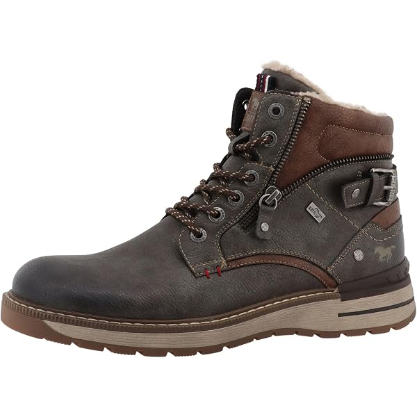 Mustang Sneaker Alte Uomo 4186-504 | Similpelle Verde Con Cerniera E Lacci | Taglia 43 EU
