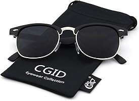 CGID Gafas de sol polarizadas retro medio marco clásico para Hombre y Mujer MJ56