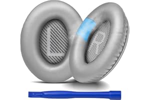 LUOJINYI Zamienne nauszniki do słuchawek Bose, profesjonalne nauszniki, kompatybilne z Bose QuietComfort 35/35 ii / QC15 / QC2 / 45/25 / AE2i / AE2w / AE2 / Sound Link/Sound True (srebrno-szary)