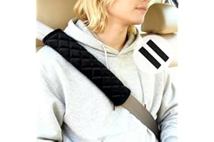 APKOL 2 Pcs Gurtpolster Auto, Weiche gurtpolster Kinder & Erwachsene, Universal autogurt polster, gurtschoner auto,sicherheitsgurt polster,gurtpolster auto erwachsene für Komfort Reisen, Schwarz