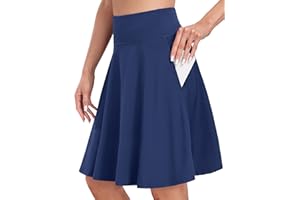 Desol Damskie spódnice golfowe do tenisa o długości 50 cm z szortami i kieszeniami z wysokim stanem sportowe spodenki treningowe na co dzień