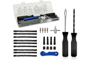 ZERINT 26 Pièces Kits de Réparation de Pneus, Bandes de Réparation de Pneus Pour Voiture Moto