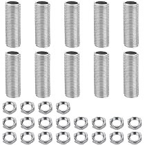Carkio Lampenrohr-Nippel-Kit – 10 Stück M10 X 70 Mm Mit Muttern, Verzinkt