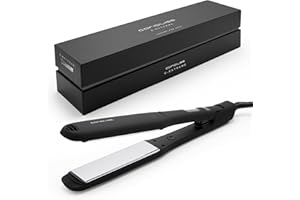 Corioliss C-Extreme Black | Plancha de Pelo Profesional | Placas Extra Anchas de Titanio | Alisado y Ondas | Control de Temperatura 80º-230º | Calentamiento 30 Segundos | Black