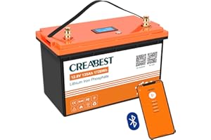 EXMATE 12V 135Ah LiFePO4-Batterie, integriertes BMS Bluetooth-Funktion, Tiefzyklus-Batterie mit max. 1728W Ausgangsleistung, perfekt für Ihr Wohnmobil, Solaranlage, Wohnwagen und Off-Grid