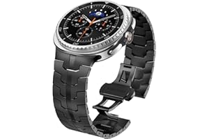 Hgsxst Metallarmbänder für Samsung Galaxy Watch 8 Armband 40mm 44mm/8 Classic 46mm,No Gap Business Edelstahlarmband Metall Ersatzarmband Armbänder für Samsung Watch 8 Armband 40 44 mm