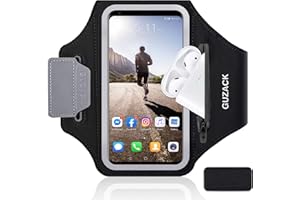 MR.LUYU Sportarmband Handy Universal, Handyhalterung Joggen Mit Kopfhörer Tasche Running Armband für iPhone 16 Pro Max/15 Pro/14 Pro/13/12/11 Handytasche für Joggen Running Bis zu 6,9"