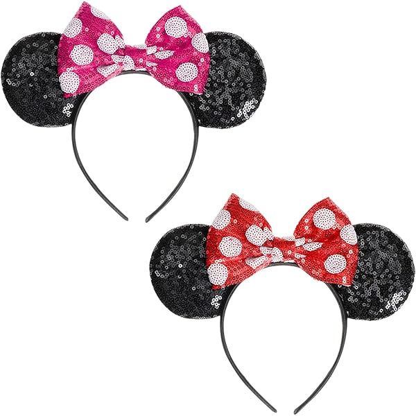 Fascia Orecchie Minnie Mouse - Accessorio Per Costumi, Feste E Halloween, Taglia Unica - Foto 7