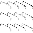 Atlantic Stainless Steel Oval D Dwawer Cabinet Pull Handle 4 Inch (Total Length 105 Mm, Hole To Hole 95 Mm, Twotone Finish) Pack Of 12 Pieces