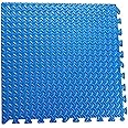 RBWTOYS Interlock EVA Foam Floor Mat 100cmx100cmx3cm Blue Color Plain Exercise Puzzle Mat for kids Activity (Blue)