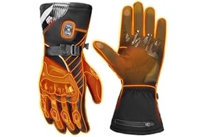 ‎KEMIMOTO KEMIMOTO Beheizbare Motorradhandschuhe, Beheizte Handschuhe Touchsreen, Verschleißfeste Handschuhe mit Kohlefaserschale, Elektrisch Winter Thermohandschuhe für Motorradfahren, Skifahren, Roller