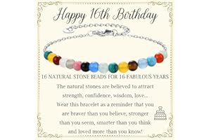 JONAKO Natural Stone Bracelet 13th 16th 18th 21st Birthday Bracelet Gifts for Girls