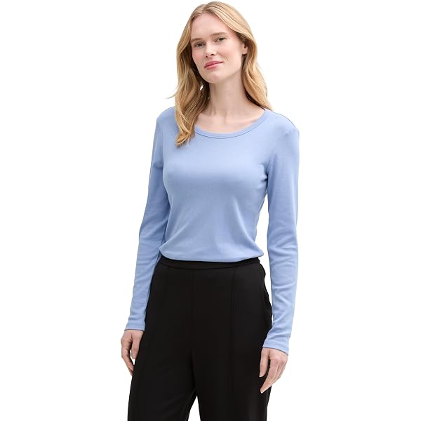 TOM TAILOR BASIC - Maglietta a manica lunga - black/nero