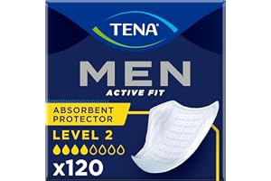 Tena 750750 herrbindning Level 2, för blåsor, 6 förpackningar med 20 bindningar, 120 stycken