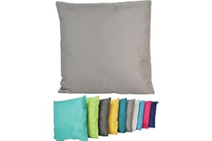 ‎COEN BAKKER Coen Bakker Outdoor Lounge Kissen 45x45cm Dekokissen Inkl. Füllung Wasserfest Sitzkissen Garten Stuhl Lotus Effekt, Farbe:Grau