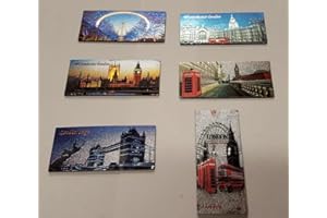 DEALBOX 6 pcs I Love London England souvenirs fridge magnet set by Deal box