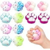 12 adet mini squishy pati, stres atmak i&ccedil;in, Taba Squishy seti, yavru pen&ccedil;e Squishies, sevimli Fufu Squishy oyuncak, rahatlam