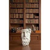 ZEROXO Dekoratif Filozof B&uuml;st&uuml; - Marcus Aurelius Tasarımlı Heykel Biblo - Masa ve Kitaplık Dekoru Beyaz 10 x 15