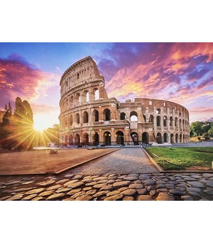Targawerelax Quadro Su Tela 5 Pezzi Colosseo Roma Roma Città Italia Stampa Su Tela Wall Art Poster Immagini Dipinti Stampa Room Decor Senza Cornice 200x100cm