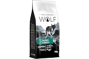 The Hunger of the Wolf Croquettes pour chiens jeunes et chiots de races de grande et très grande taille, formule à forte teneur en viande de volaille, 14 kg