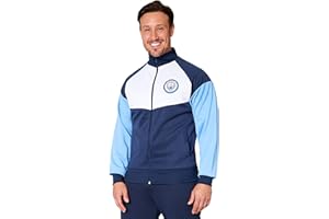 MANCHESTER CITY F.C. Mens Zip Up Track Jacket with Pockets
