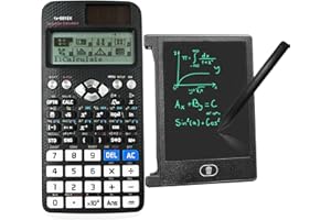 Peixiong FX991-EX Battery & Solar Powered Scientific Calculator with 4.4 Inches LCD Pad, FX-991EX Advanced Engineering/Scientific Calculator-552 Function with Notepad for School, Office (Black)