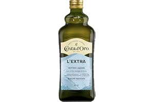 Costa d'Oro - L'Extra fruttato leggero 1L. Olio Extravergine di oliva estratto a freddo, gusto delicato e poco invadente. Bottiglia da 1 litro.