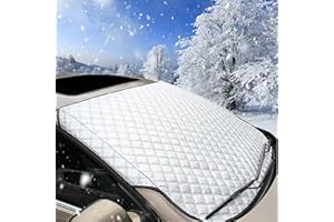 BOOSHMall Osłona na przednią szybę samochodu, ochrona przed śniegiem, lodem, 150 x 100 cm