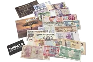 IMPACTO COLECCIONABLES | Colección de 10 Billetes Auténticos de 10 Países Diferentes de África - Sin Repeticiones y Desmonetizados |Explora la Riqueza Cultural Africana | COA Incluido
