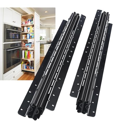 BRASOM Ladegeleiders met Vloermontage en Ladebeugels - Ladegeleiders 2 stuks, Ladegeleider 1200mm, 250kg, 48 inch, Heavy Duty Ladegeleidersysteem, Volledig Uittrekbare Geleiders, Kogelgelagerd
