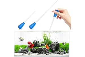 MplehDa Akvarium pipett 2 stycken 45 cm 29 cm vattenbyte för akvarier dropppipett för flytande gödselmedel grus halm rev kora
