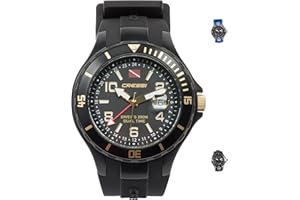 Cressi Traveller Dual Time - Professional Montre de Plongée 200m_20ATM - Unisex