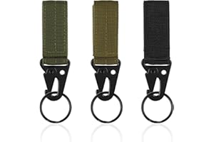 GEBAUM 3 Piezas Mosquetón de Cinturón Colgant, Mosquetón Táctico, Cinturón Mosquetón Nylon, Fácil de Transportar, Adecuado para Actividades al Aire Libre