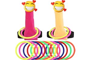 UOQO 14PCS Toss Party Games for Adults, Favor Girl Night Out Party Games Tossing Ring, Bridal Shower