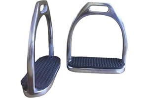 Majestic Ally Iron Stirrups with Rubber Pad for English Saddles