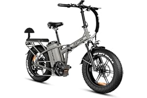 Rattan LM/LF PRO/Ultra Bicicletta Elettrica Pieghevole per Adulti, Batteria Rimovibile 48V 40,5Ah/18Ah, Autonomia 195 km /120 km, 2 Posti, Freni Idraulici, Pneumatici Fat 20" x4,0