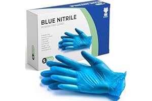 PANKTI Blue Nitrile Disposable Gloves, Powder-Free, Latex-Free, Ideal for Medical, Food Handling, Cleaning, and Multi-Purpose Use (Box of 100) (Small)